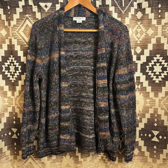 Women’s Liz Claiborne Knit Multicolor Cardigan, Size PXL ~ Granola - Picture 1 of 6